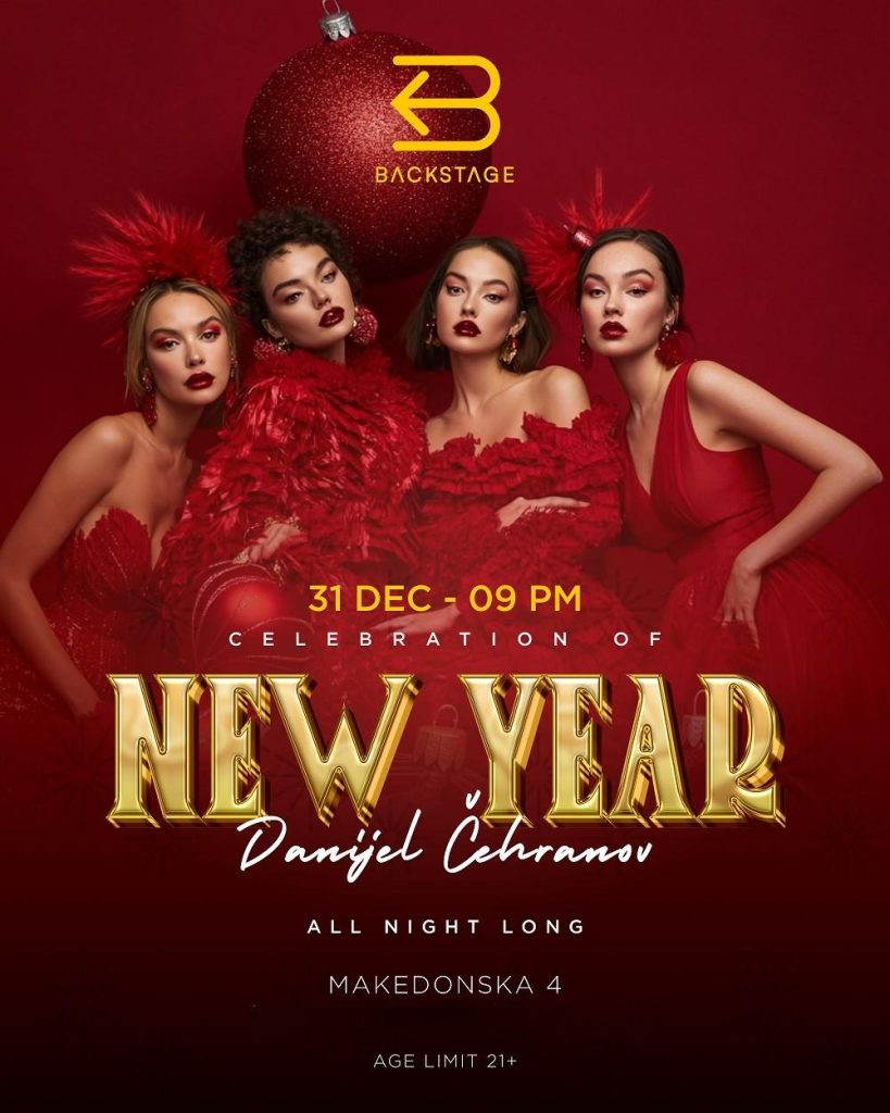Backstage bar Nova godina Plakat