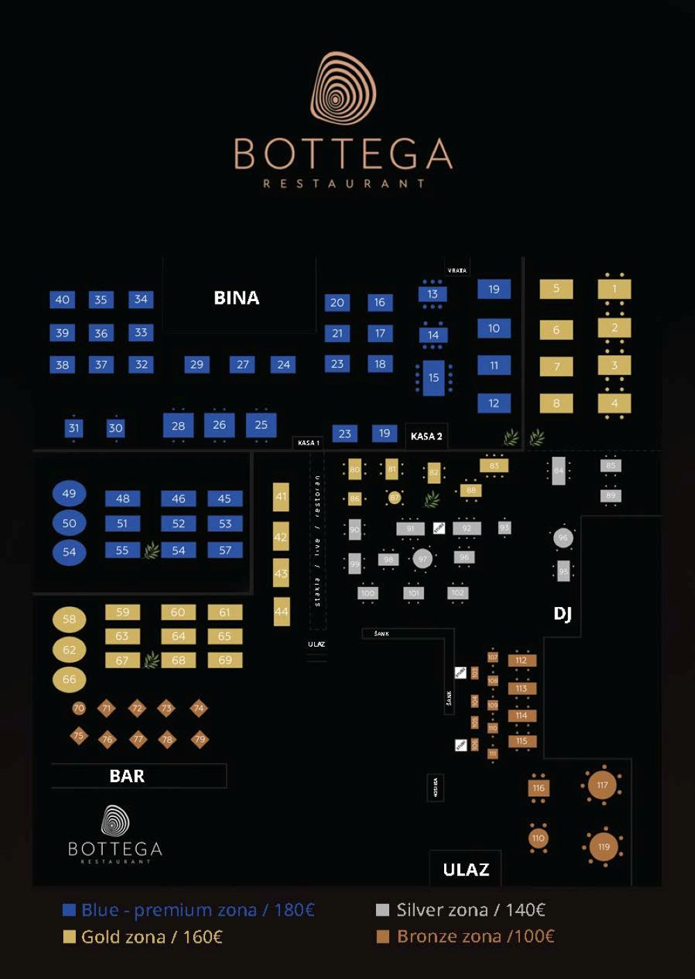 Bottega Nova godina mapa