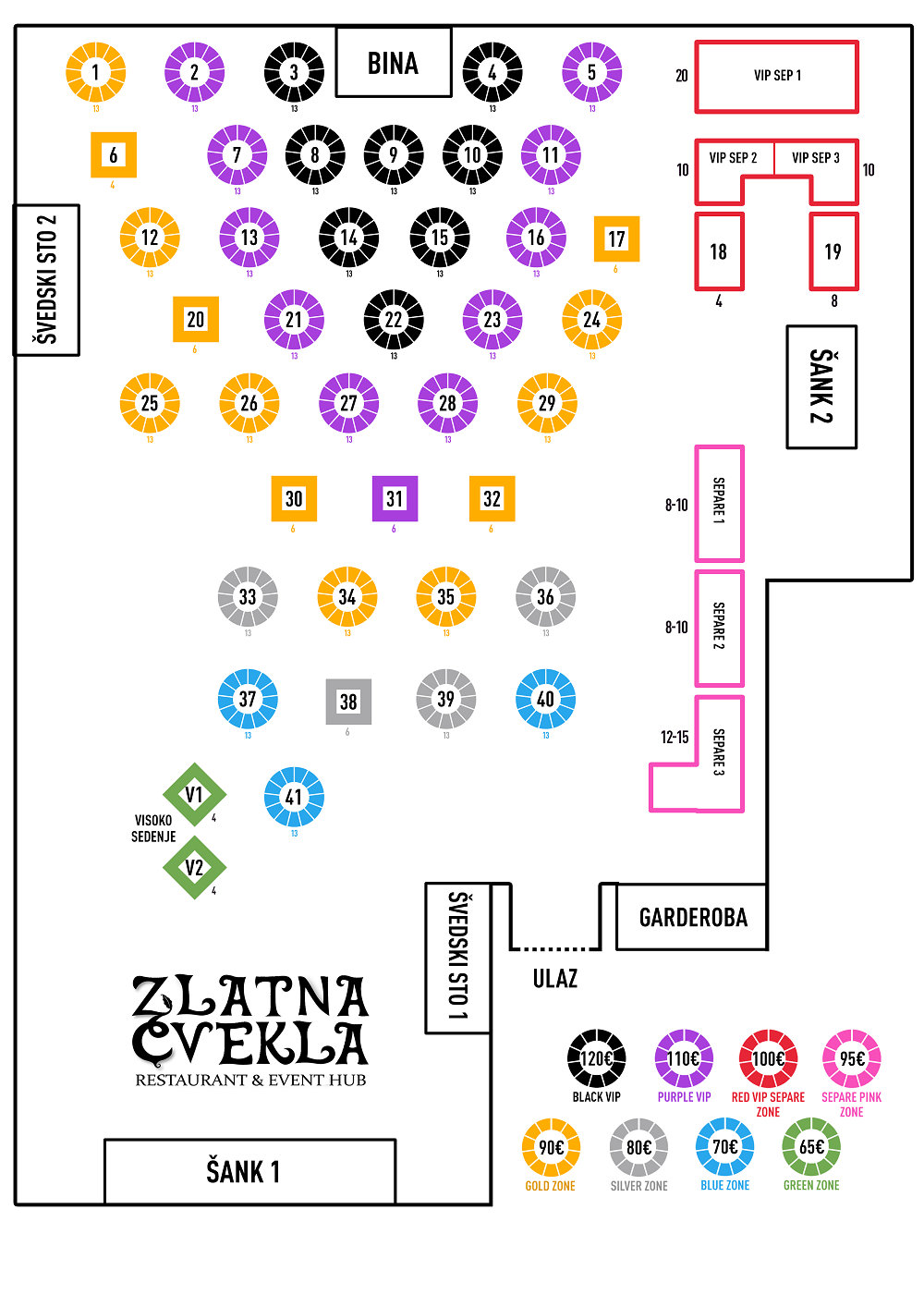 Zlatna Cvekla Nova godina mapa